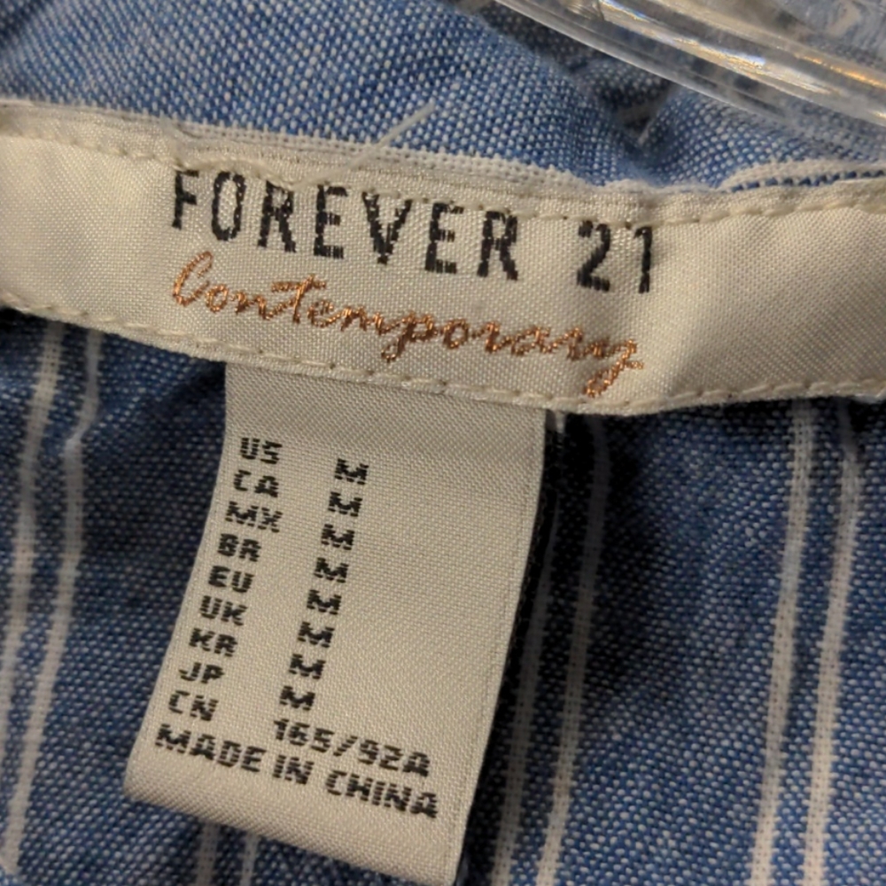 Forever 21 Blue Dress Size M - Picture 3 of 4